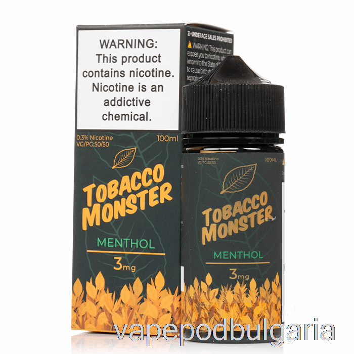 Vape Течности Menthol - Tobacco Monster - 100ml 12mg